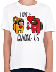 printfashion Among us - LOVE is Among us - Gyerek póló - Fehér (4359696)