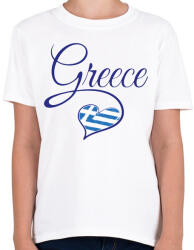 printfashion I love greece - Gyerek póló - Fehér (4255206)
