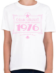printfashion csillag-1976-pink - Gyerek póló - Fehér (551208)