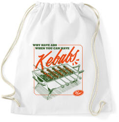 printfashion Kebabos szlogen - Sportzsák, Tornazsák - Fehér (13277743)