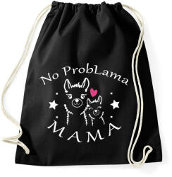 printfashion No ProbLama Mama - Sportzsák, Tornazsák - Fekete (16353512)