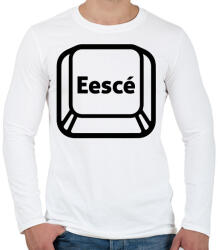 printfashion ESCCÉ - Férfi hosszú ujjú póló - Fehér (5785908)