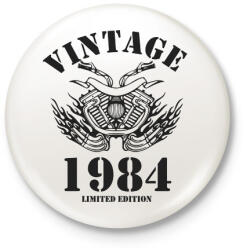 printfashion 1984 - Kitűző, hűtőmágnes - Fehér (6219730)