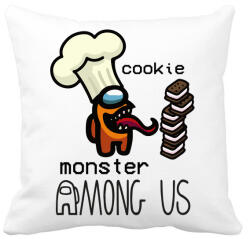 printfashion Among us - Cookie monster - Párnahuzat, Díszpárnahuzat - Fehér (4799958)