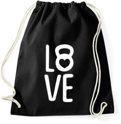 printfashion Love kettlebell - Sportzsák, Tornazsák - Fekete (11720482)