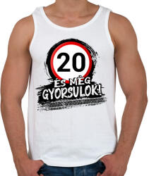 printfashion 20 és még gyorsulok - Férfi atléta - Fehér (12847506)