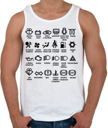 printfashion Piktogrammok jelentése - Férfi atléta - Fehér (13777552)