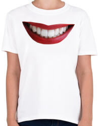 printfashion Real smile - Gyerek póló - Fehér (3916489)