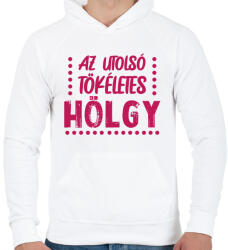 printfashion Az utolsó tökéletes hölgy - Férfi kapucnis pulóver - Fehér (7524303)