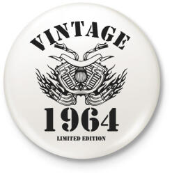 printfashion 1964 - Kitűző, hűtőmágnes - Fehér (6215026)