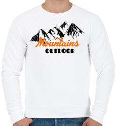 printfashion Mountain - Férfi pulóver - Fehér (4232603)
