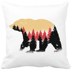 printfashion Medve - Párnahuzat, Díszpárnahuzat - Fehér (5096407)