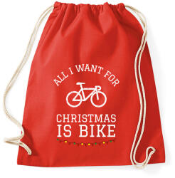 printfashion ALL I WANT FOR CHRISTMAS IS BIKE - Sportzsák, Tornazsák - Piros (9951122)