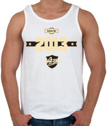 printfashion born-in-2013-cream-choco - Férfi atléta - Fehér (635728)