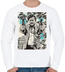 printfashion Pablo Escobar - Férfi pulóver - Fehér (2846545)