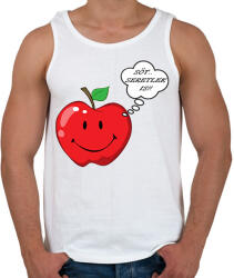 printfashion Sőt. . még seretlek is! - Férfi atléta - Fehér (2186830)