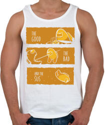 printfashion Among us the good the bad and the sus - Férfi atléta - Fehér (4141882)