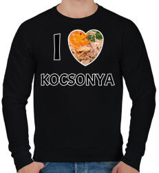 printfashion I love kocsonya - Férfi pulóver - Fekete (8695559)