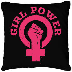 printfashion Girl power symbol - Párnahuzat, Díszpárnahuzat - Fekete (12637144)