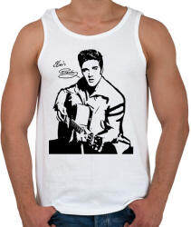 printfashion Elvis Presley - Férfi atléta - Fehér (16834735)