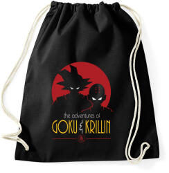 printfashion Goku és Krillin - Sportzsák, Tornazsák - Fekete (356740)