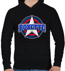 printfashion ROXETTE - Férfi kapucnis pulóver - Fekete (11367626)