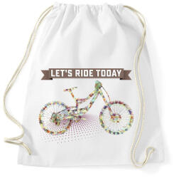 printfashion Irány biciklizni! - Sportzsák, Tornazsák - Fehér (291841)