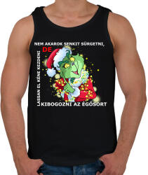 printfashion Nem akarok senkit sürgetni, de - Férfi atléta - Fekete (15126001)