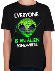 printfashion Valahol mindenki egy Alien - Gyerek póló - Fekete (14566982)