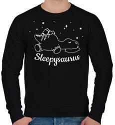printfashion Sleepysaurus - Férfi pulóver - Fekete (11676197)