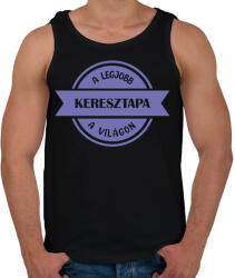 printfashion A legjobb keresztapa a világon - Férfi atléta - Fekete (7115163)