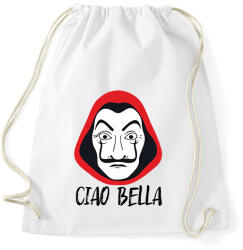 printfashion Ciao Bella - A nagy Pénzrablás - Money Heist - La Casa de Papel - Sportzsák, Tornazsák - Fehér (5795360)