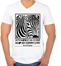 printfashion Ritka betegségek - Férfi V-nyakú póló - Fehér (13246387)