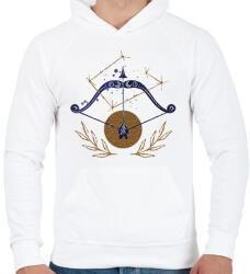 printfashion Nyilas - Férfi kapucnis pulóver - Fehér (6268877)