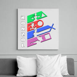 printfashion Konzol PSX - Vászonkép - Fehér (6625557)