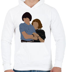 printfashion Stranger Couple - Férfi kapucnis pulóver - Fehér (2509258)