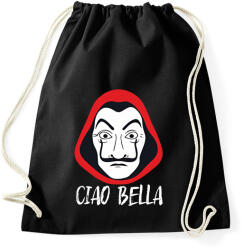 printfashion Ciao Bella - A nagy Pénzrablás - Money Heist - La Casa de Papel - Sportzsák, Tornazsák - Fekete (5795629)