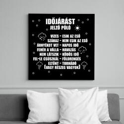 printfashion Időjárást jelző póló - Vászonkép - Fekete (7440565)