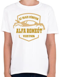 printfashion Alfa Romeo sofőr - Gyerek póló - Fehér (4795628)