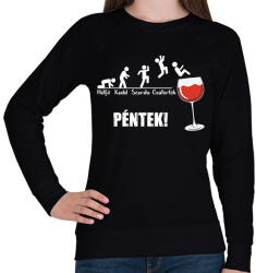 printfashion Vicces boros hét - Női pulóver - Fekete (7539768)