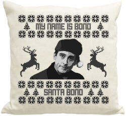 printfashion Santa Bond - The Office - Párnahuzat, Díszpárnahuzat - Lenvászon (14992409)