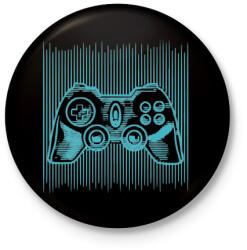 printfashion Gamer contoller retro feeling - Kitűző, hűtőmágnes - Fekete (5622628)