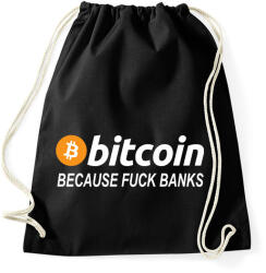 printfashion Bitcoin - Sportzsák, Tornazsák - Fekete (2262227)