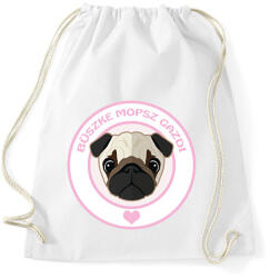 printfashion Büszke gazdi: Mopsz - Sportzsák, Tornazsák - Fehér (1937331)
