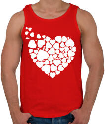 printfashion Szívek - Férfi atléta - Piros (546465)
