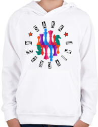 printfashion Sakk univerzum 2 - Gyerek kapucnis pulóver - Fehér (4921063)