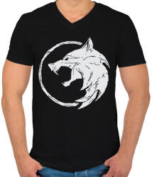 printfashion A Fehér Farkas - Férfi V-nyakú póló - Fekete (2099850)