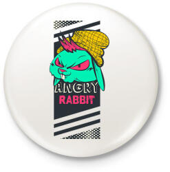 printfashion Méges nyuszi - Kitűző, hűtőmágnes - Fehér (15762733)