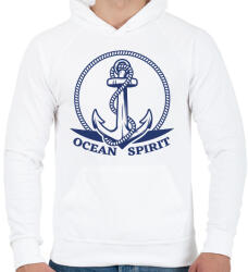 printfashion Oceán spirit - Férfi kapucnis pulóver - Fehér (13270506)