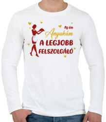 printfashion Az én anyukám - Felszolgáló - Férfi hosszú ujjú póló - Fehér (9429749)